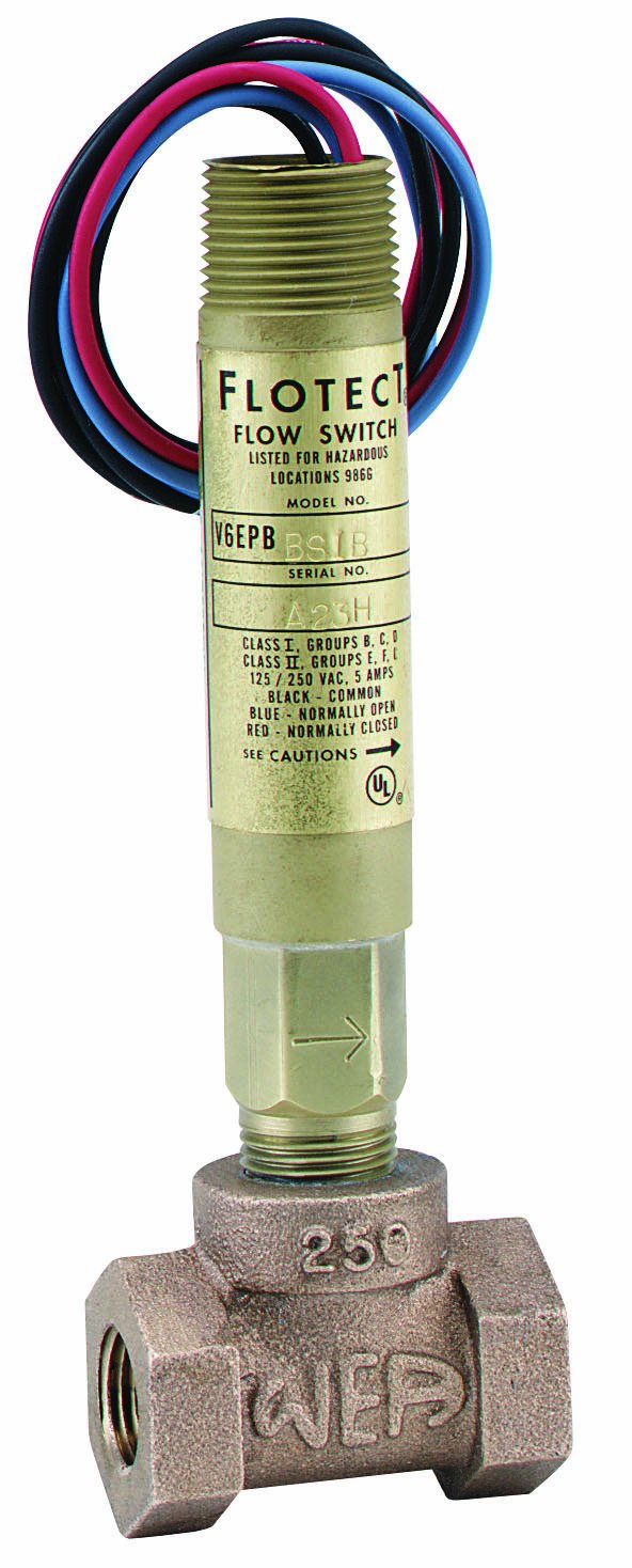 FLOW　#0 Dwyer Flotect Series V6 Mini-Size Flow Switch, Brass Upper and